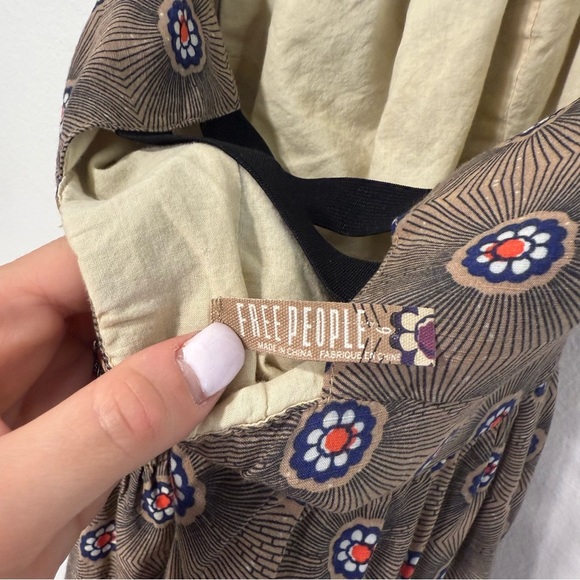 Free People Floral Halter Skater Mini Dress 6 - Picture 3 of 5